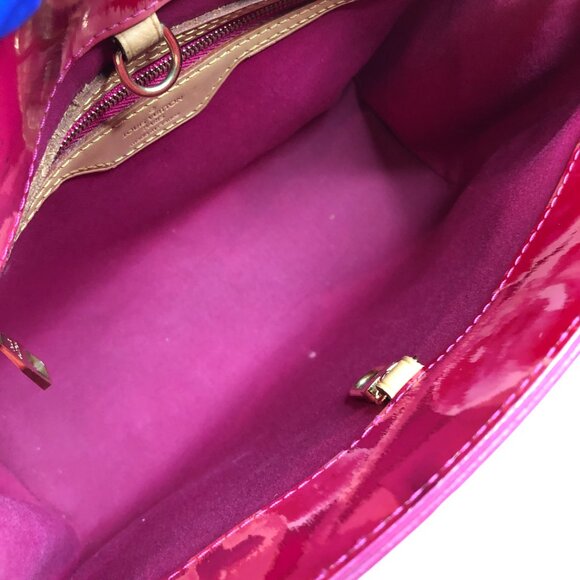 【35→ 26MK】Lv Red Monogram Vernis Ikat Catalina BB Tote Sku# 85786 (Gently Used) - Picture 8 of 14